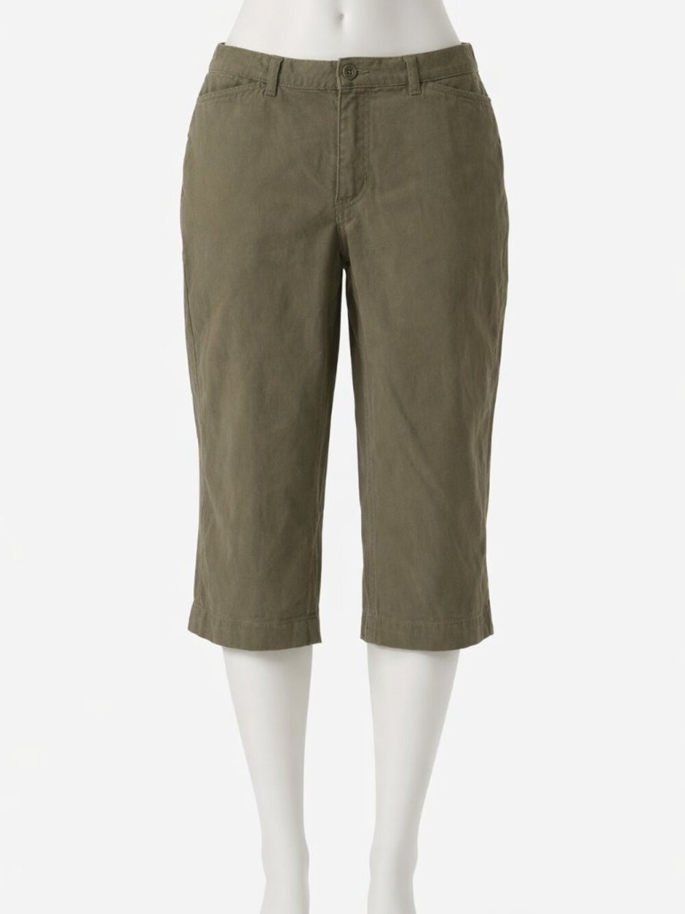 St. John's Bay Dark Olive Green Capri Shorts